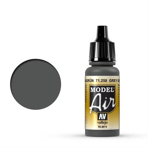Vallejo Model Air 17Ml 71.258 Grey Green RLM74 - 1