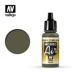 Vallejo - Vallejo Model Air 17Ml 71.289 US Dark Green