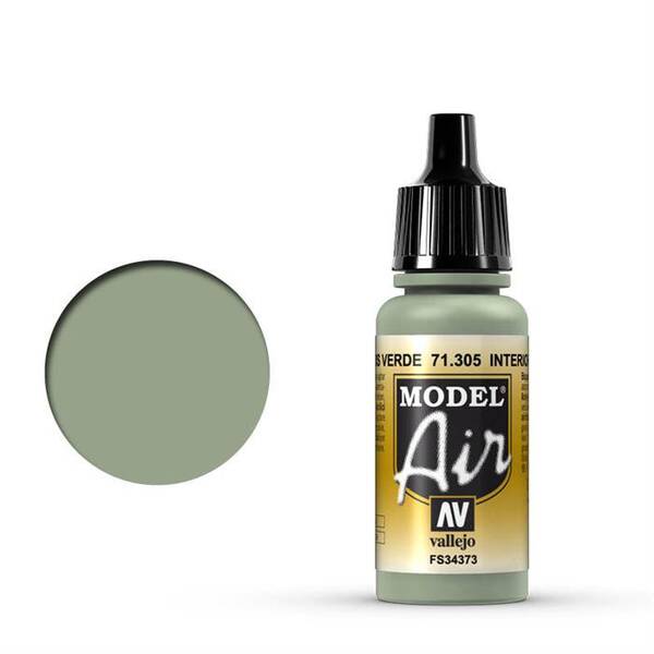 Vallejo Model Air 17Ml 71.305 Interior Grey Green - 1
