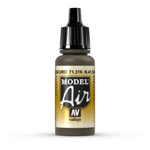 Vallejo Model Air 17Ml 71.316 N41 Dark Olive Drab - 2