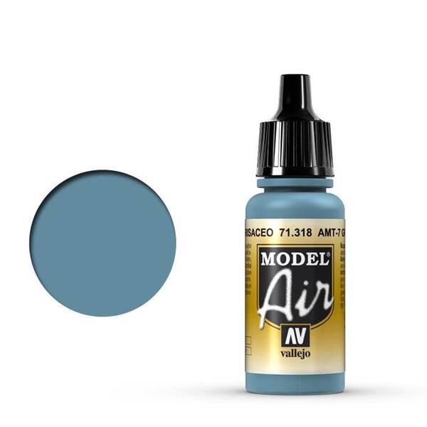 Vallejo Model Air 17Ml 71.318 AMT-7 Greyish Blue - 1
