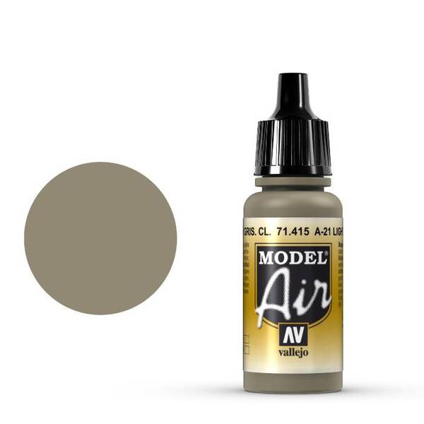 Vallejo Model Air 17Ml 71.415 Light Greyish Brown - 1