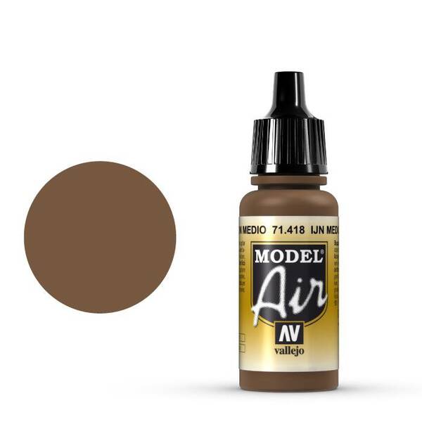 Vallejo Model Air 17Ml 71.418 Medium Brown - 1