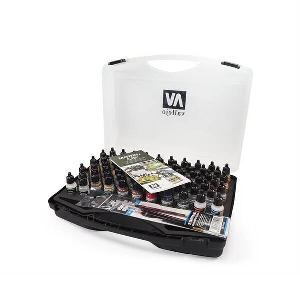 Vallejo Model Air Set:72 Units 17Ml+3 Brushes - 2