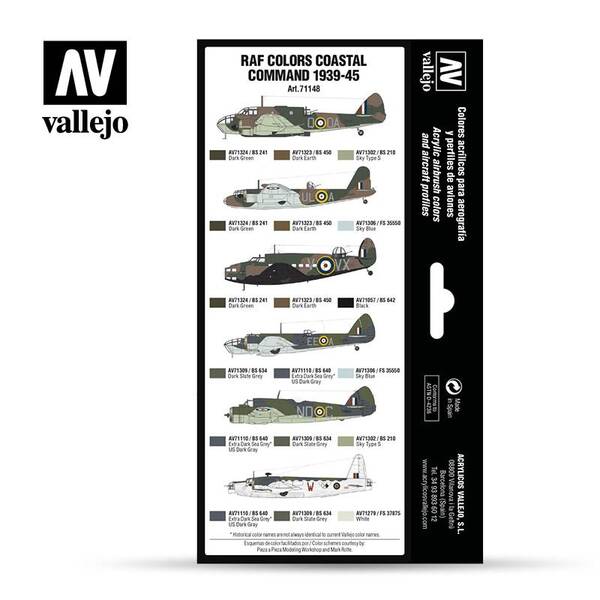 Vallejo Model Air Set: Coastal Command 1939-45 71.148