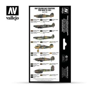 Vallejo Model Air Set:Day Fighters Pre-War To 1941 71.149 - 2