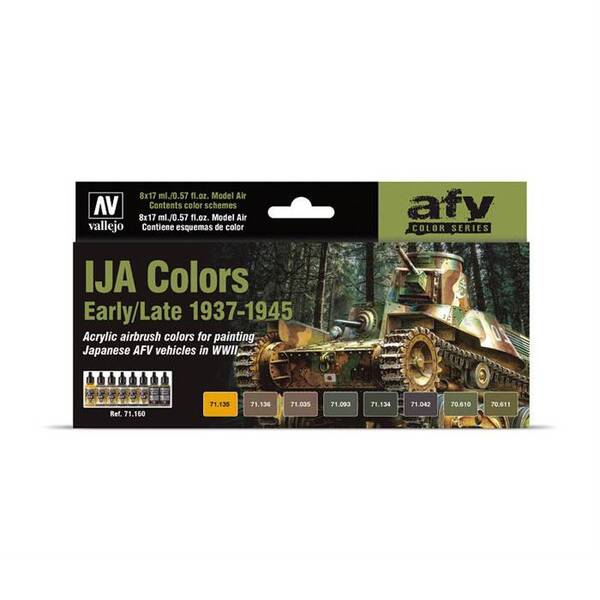 Vallejo Model Air Set:IJA Colors Early/Late (8) 71.160