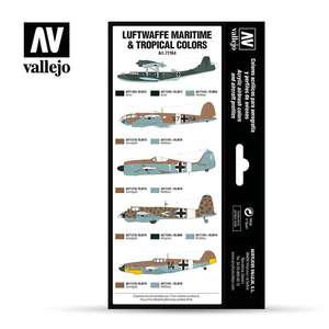 Vallejo Model Air Set:Luftwaffe Maritime-Tropical Colors Set (8) 71.164 - Thumbnail