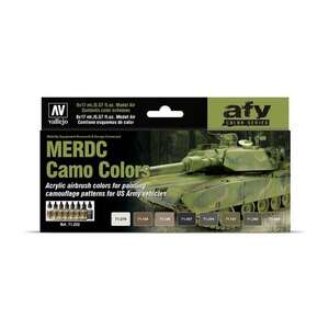 Vallejo Model Air Set:Merdc Camo Colors(8) 71.202 - 1