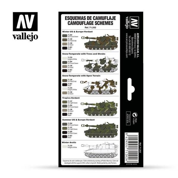 Vallejo Model Air Set:Merdc Camo Colors(8) 71.202 - 2