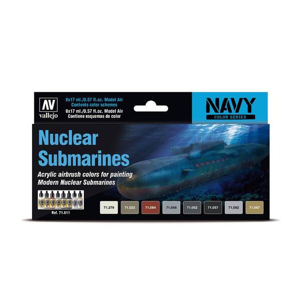 Vallejo Model Air Set: Nuclear Submarines (8) 71.611