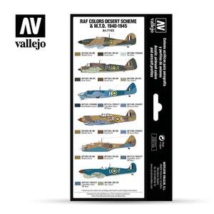 Vallejo Model Air Set:Raf Colors Desert Scheme&M.T.O. 1940-1945 71.163 - Thumbnail