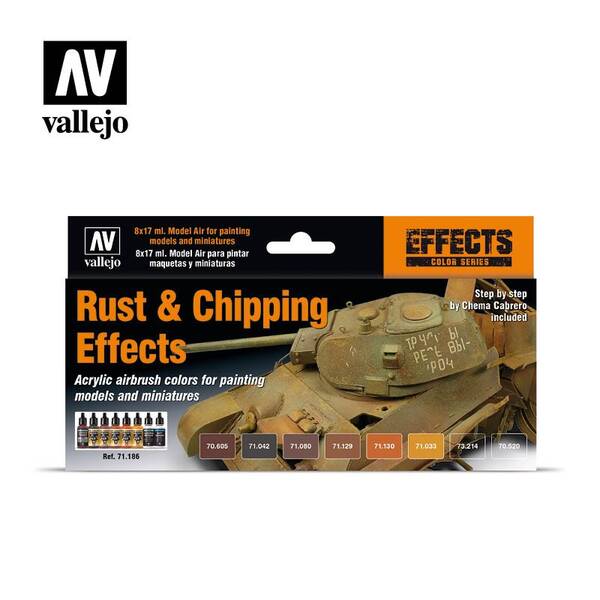 Vallejo Model Air Set:Rust & Chipping Effects (8) 71.186 - 1