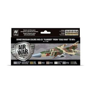 Vallejo Model Air Set:Soviet/Russian Colors MIG-23 Flogger From Cold War To 90's 71.606 - Vallejo