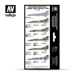 Vallejo Model Air Set:Soviet/Russian Colors MIG-23 Flogger From Cold War To 90's 71.606 - Thumbnail