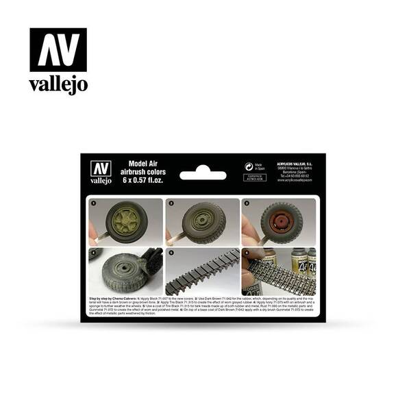 Vallejo Model Air Set:Wheels&Trucks (6) 71.213