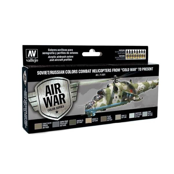 Vallejo Model Air Set:Soviet/Russian Colors Combat Helicopters From 