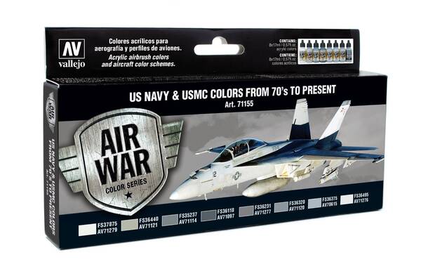 Vallejo Model Air Set:US Navy&USMC Colors From 70's To Present