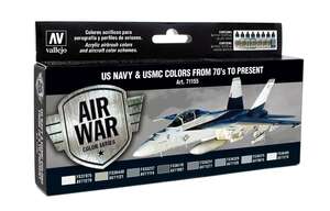 Vallejo Model Air Set:US Navy&USMC Colors From 70's To Present - Vallejo