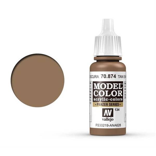 Vallejo Model Color 17Ml 134-70.874 Tan Earth - 1