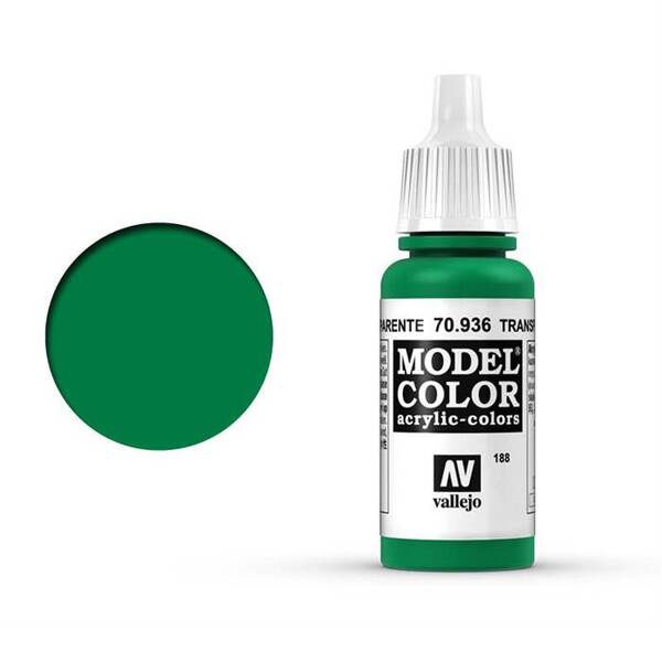 Vallejo Model Color 17Ml 188-70.936 Transparent Green - 1