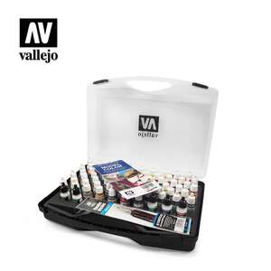 Vallejo Model Color Basic Case Set 72 Units 17Ml+3 Brushes 70.172 - 2