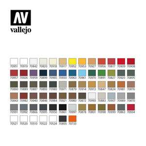Vallejo Model Color Basic Case Set 72 Units 17Ml+3 Brushes 70.172 - 3