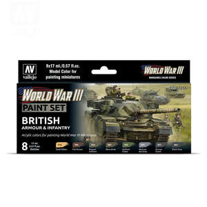 Vallejo - Vallejo Model Color Set: WWIII British Armour & Infantry (8) 70.222