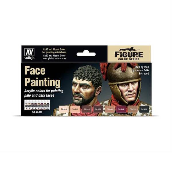 Vallejo Model Color Set: Faces Painting Set (8) 70.119 - 1