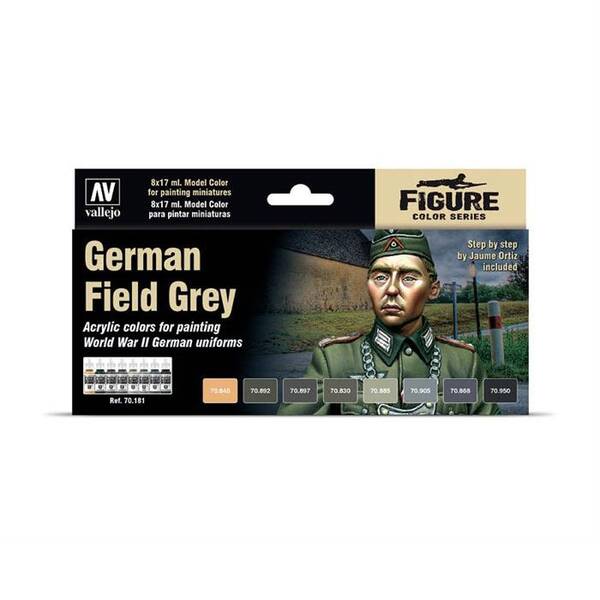 Vallejo Model Color Set: German Field Grey (8) 70.181 - 1