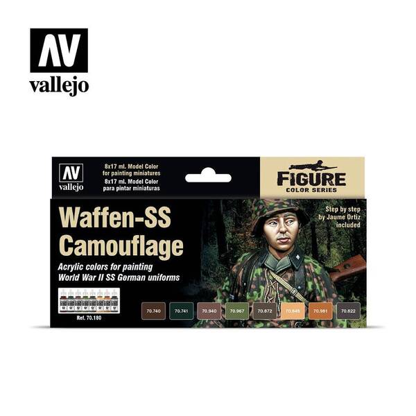 Vallejo Model Color Set: Waffen-SS Camouflage 70.180 - 1