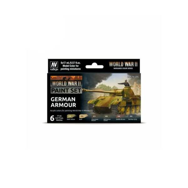Vallejo Model Color Set WWII German Armour (6) 70.205 - 1