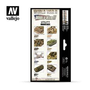 Vallejo Model Color Set WWII Utility Paint Set (8) 70.201 - Thumbnail