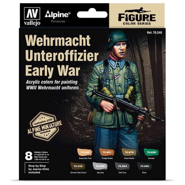 Vallejo Model Color Set: Alpine Wehrmacht Unteroffizier Early War (8) 70.246 - 1