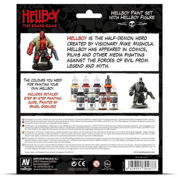 Vallejo Model Color Set: Hellboy The Board Game (8) 70.187