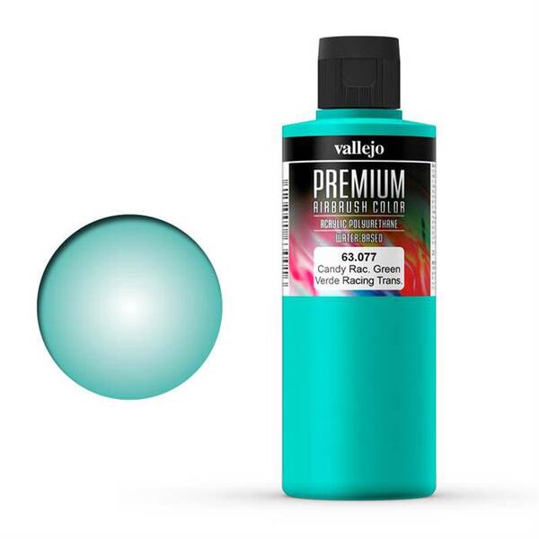 Vallejo Premium Airbrcolor 200Ml 63.077 Candy Racing Green - 1