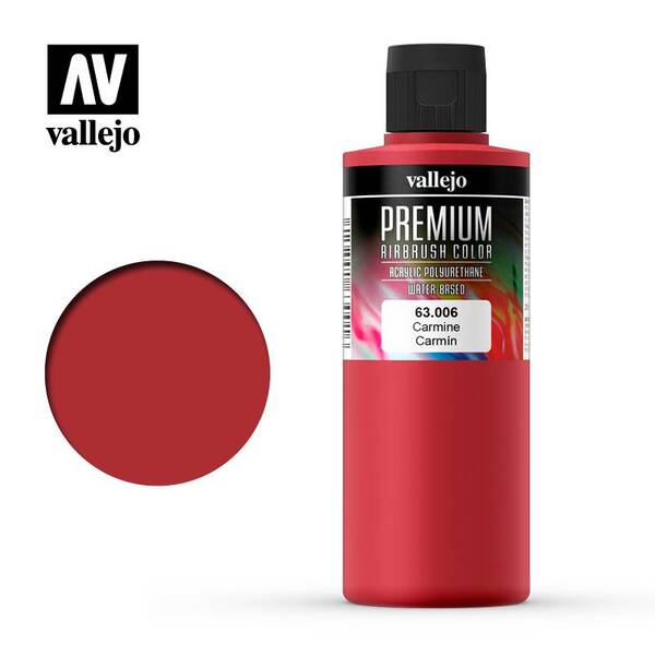 Vallejo Premium Airbrush Color 200Ml 63.006 Carmine - 1