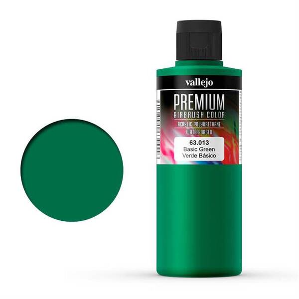 Vallejo Premium Airbrush Color 200Ml 63.013 Basic Green