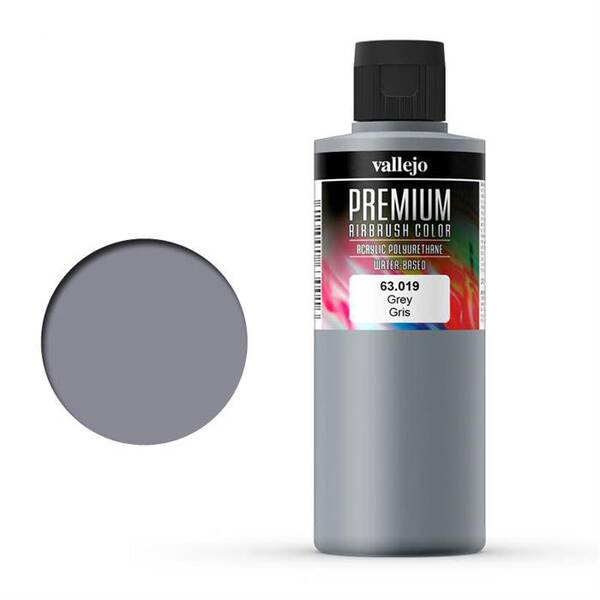 Vallejo Premium Airbrush color 200Ml 63.019 Grey - 1