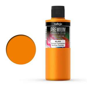 Vallejo - Vallejo Premium Airbrush Color 200Ml 63.033 Fluourescent Orange