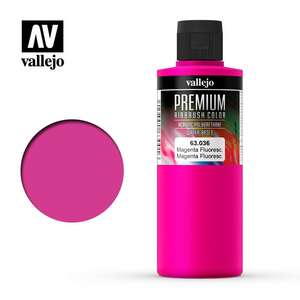 Vallejo - Vallejo Premium Airbrush Color 200Ml 63.036 Fluourescent Magenta