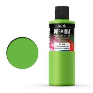 Vallejo - Vallejo Premium Airbrush Color 200Ml 63.039 Fluourescent Green