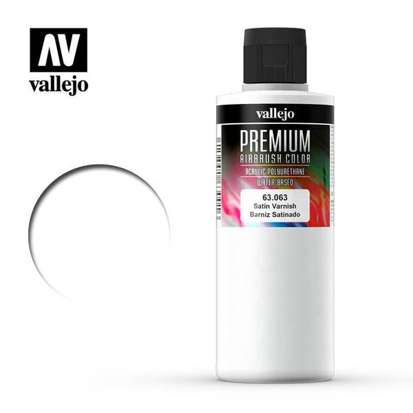 Vallejo Premium Airbrush Color 200Ml 63.063 Satin Varnish