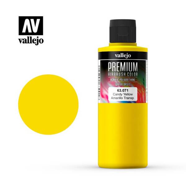 Vallejo Premium Airbrush Color 200Ml 63.071 Candy Yellow