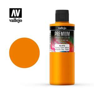 Vallejo - Vallejo Premium Airbrush Color 200Ml 63.072 Candy Dark Yellow