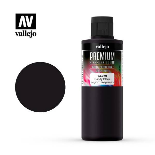Vallejo Premium Airbrush Color 200Ml 63.079 Candy Black - 1