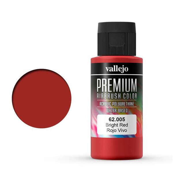 Vallejo Premium Airbrush Color 60Ml 62.005 Bright Red - 1