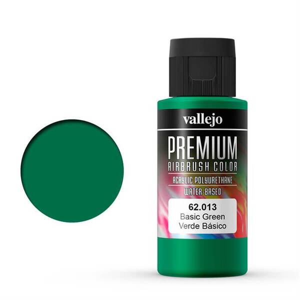 Vallejo Premium Airbrush Color 60Ml 62.013 Basic Green - 1