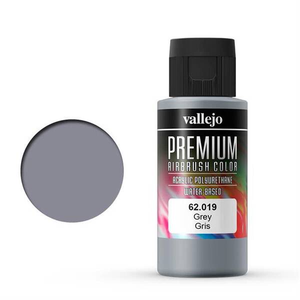 Vallejo Premium Airbrush Color 60Ml 62.019 Grey - 1