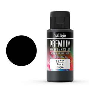 Vallejo Premium Airbrush Color 60Ml 62.020 Black - Vallejo